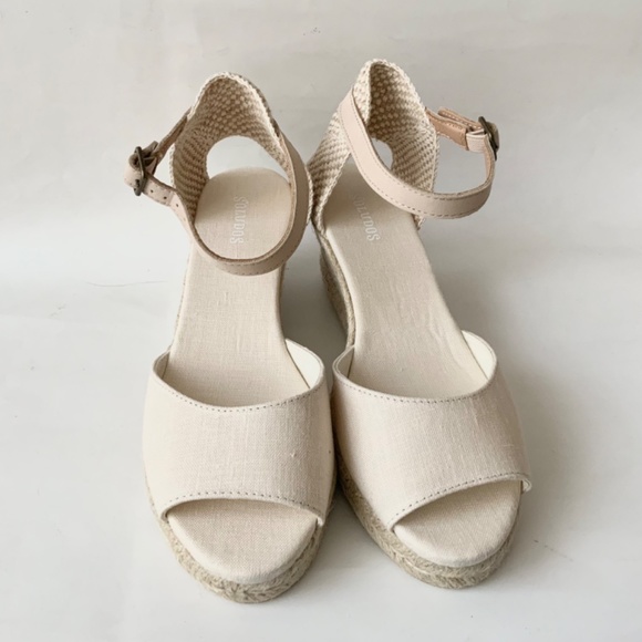 Soludos Womens Open-Toe Midwedge Blush Beige Espadrilles Ankle Strap Sandals 8.5 - Picture 6 of 12